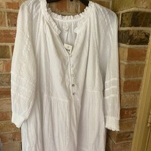 J Jill NWT White Dress size 2XL